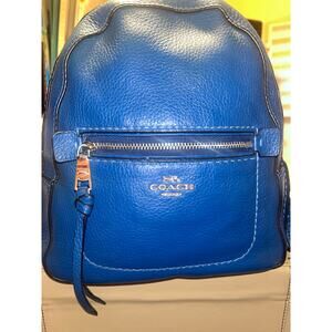 COACH Andi Mini Backpack Atlantic Blue Adjustable Pebble Leather F30530